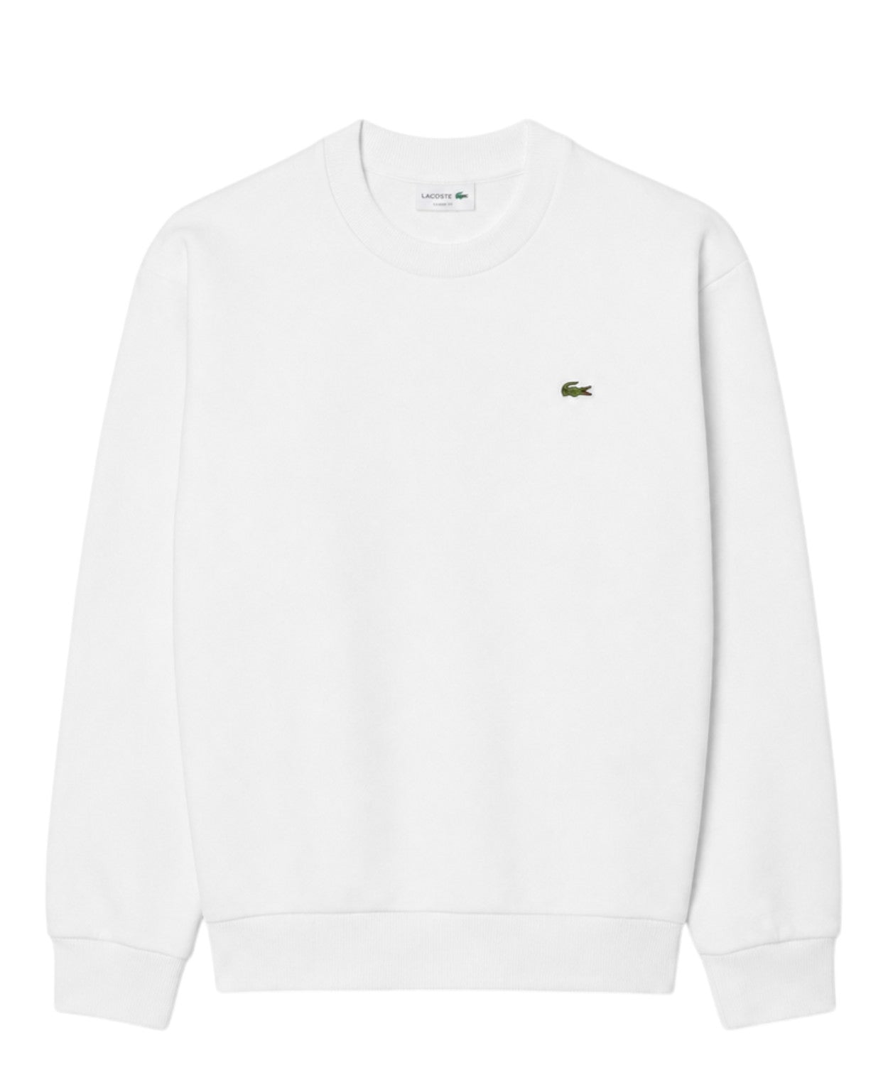 Felpa Lacoste Cotone Felpato con Coccodrillo