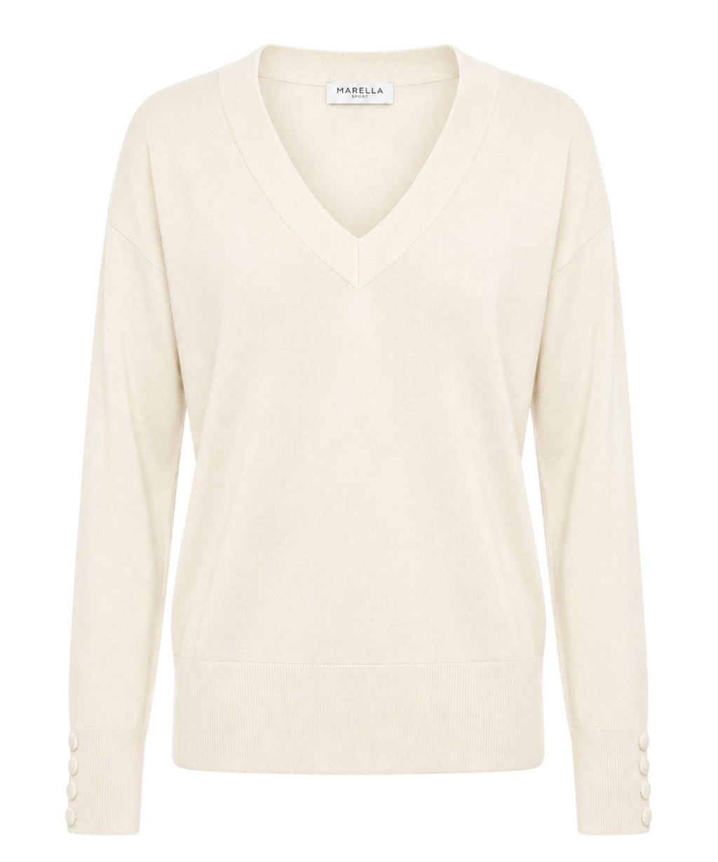 Maglia Marella FACELLA in filo di Cotone con Scollo a V