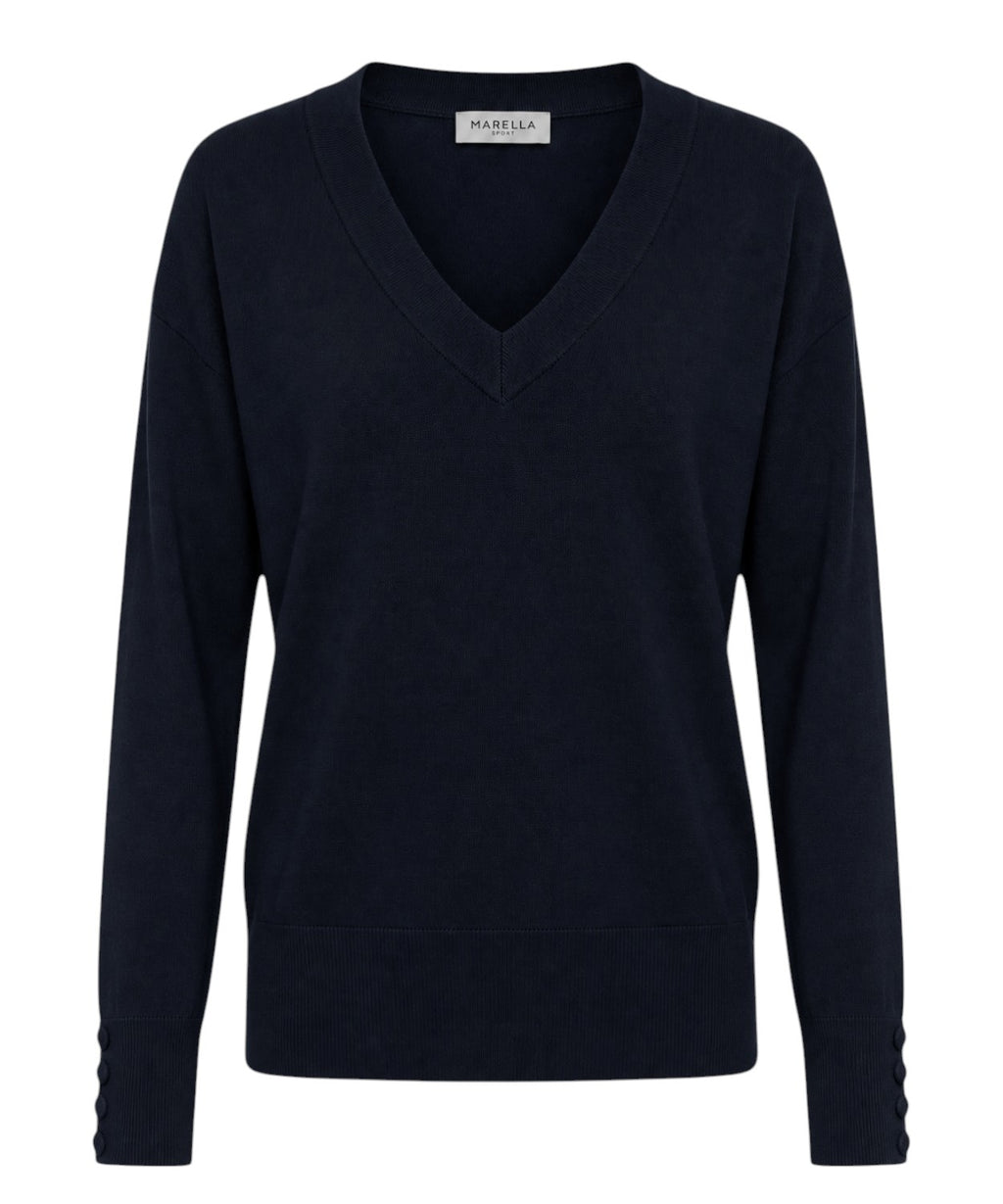 Pull Marella FACELLA en fil de coton à col en V