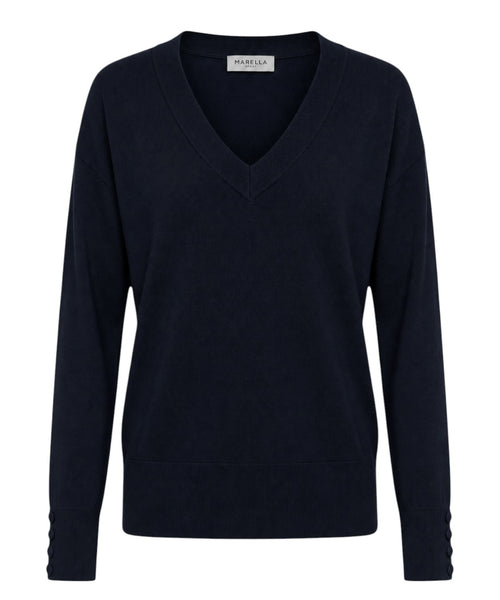 Pull Marella FACELLA en fil de coton à col en V