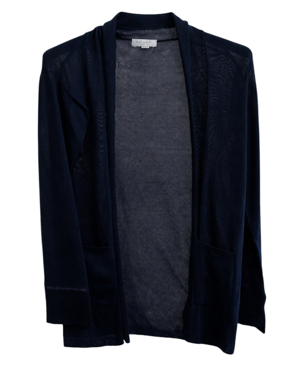 Cardigan maille bleu foncé Blubianco