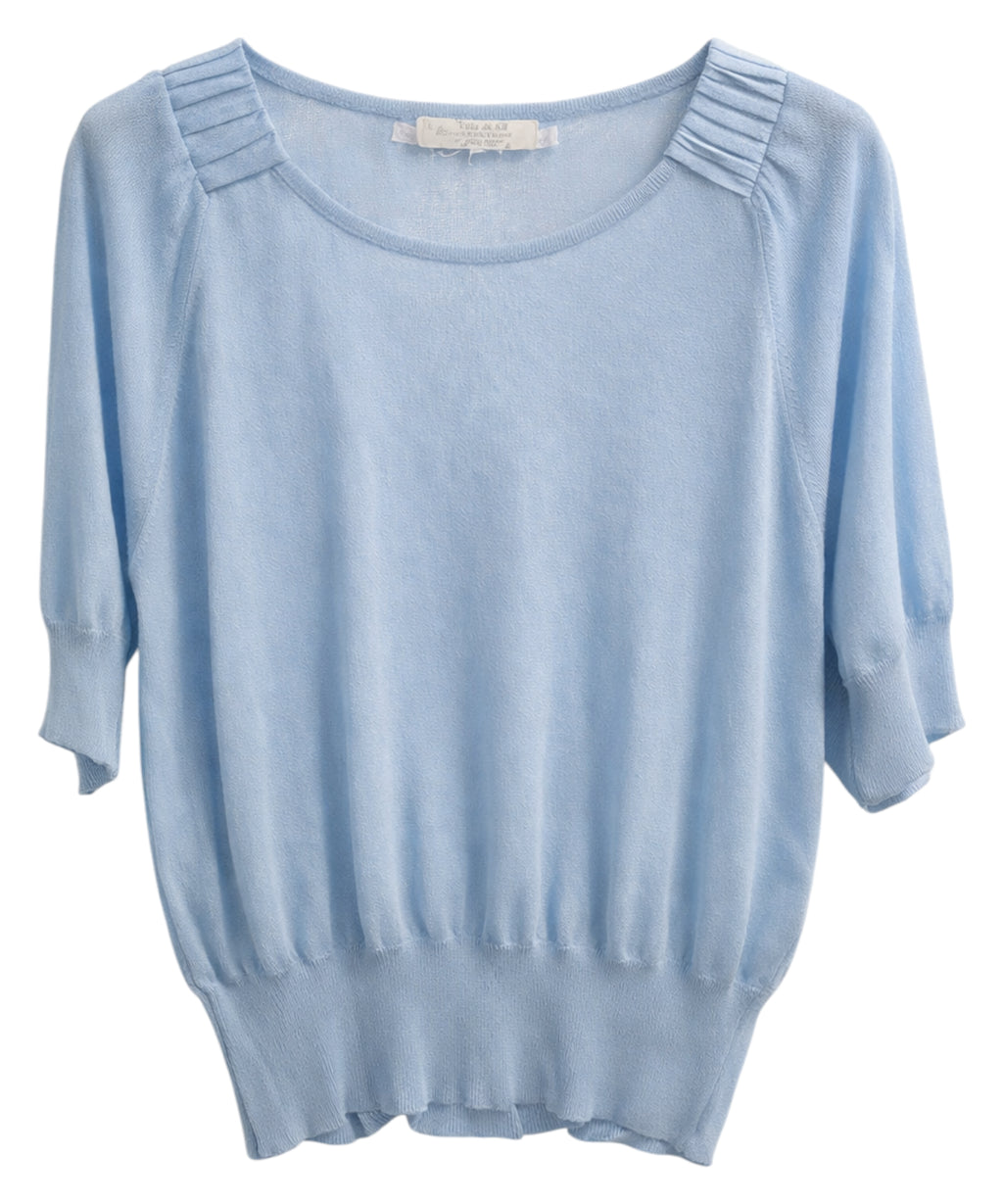 Blouse en maille avec détails plissés