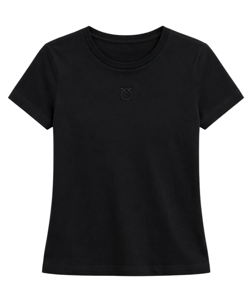T-shirt PINKO Bussolotto en coton avec logo brodé