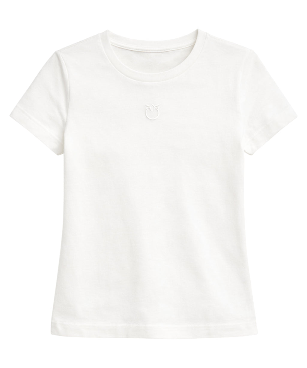 T-shirt PINKO en coton Bussolotto avec logo brodé