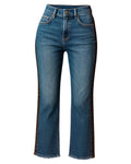 Jeans con Bande Laterali e Orlo Sfrangiato-Jeans-Revise Blue Vibes-Vittorio Citro Boutique