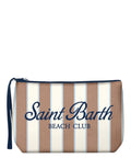 Pochette Aline Rayures MC2 Saint Barth avec logo