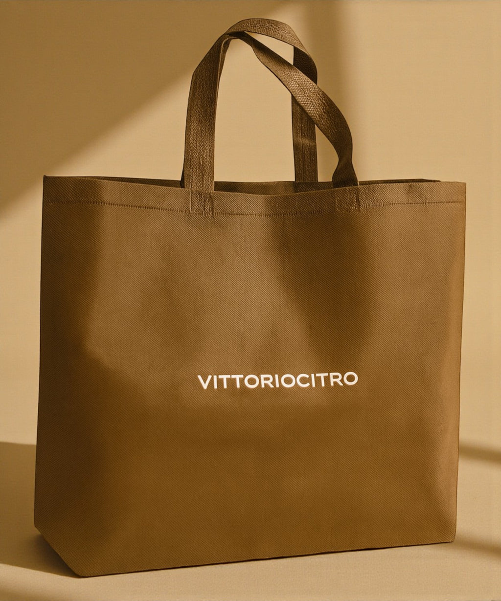 Sac shopper TNT marron anses courtes