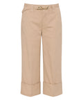 Pantalon Twinset en ramie avec ceinture logo