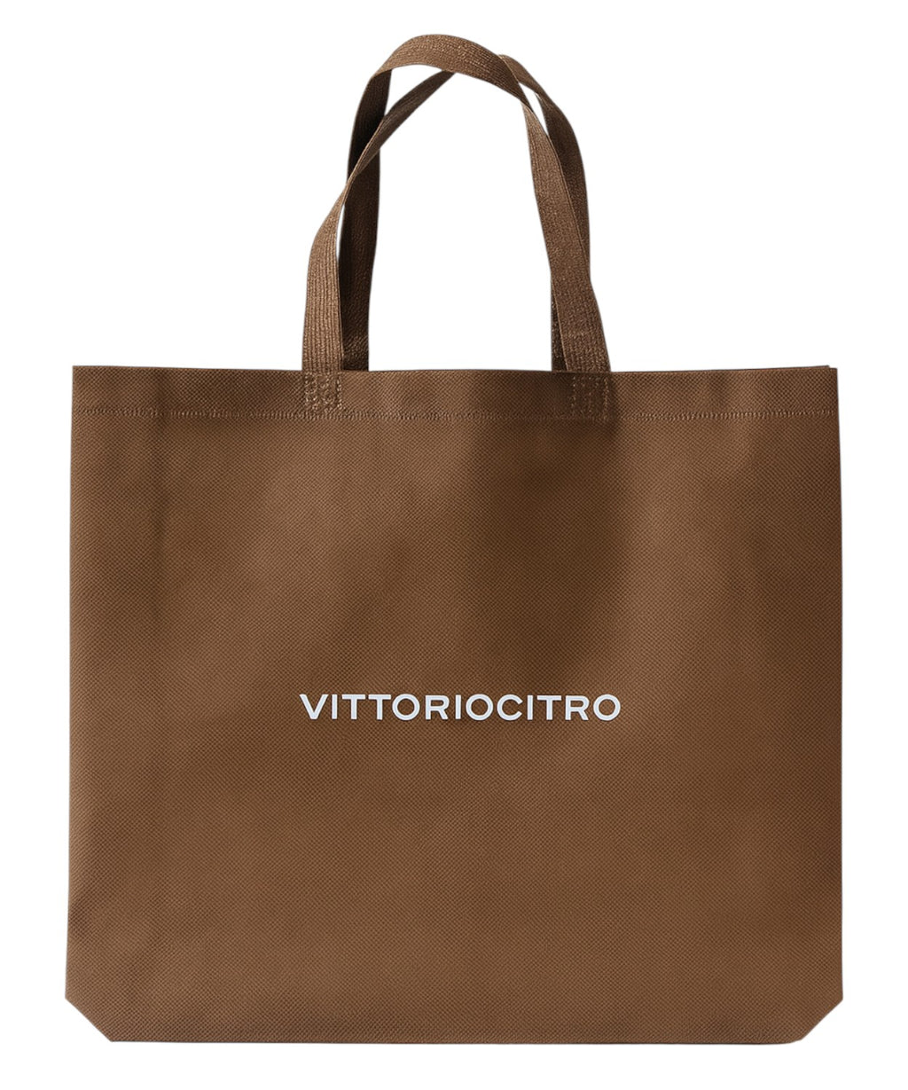 Sac shopper TNT marron anses courtes