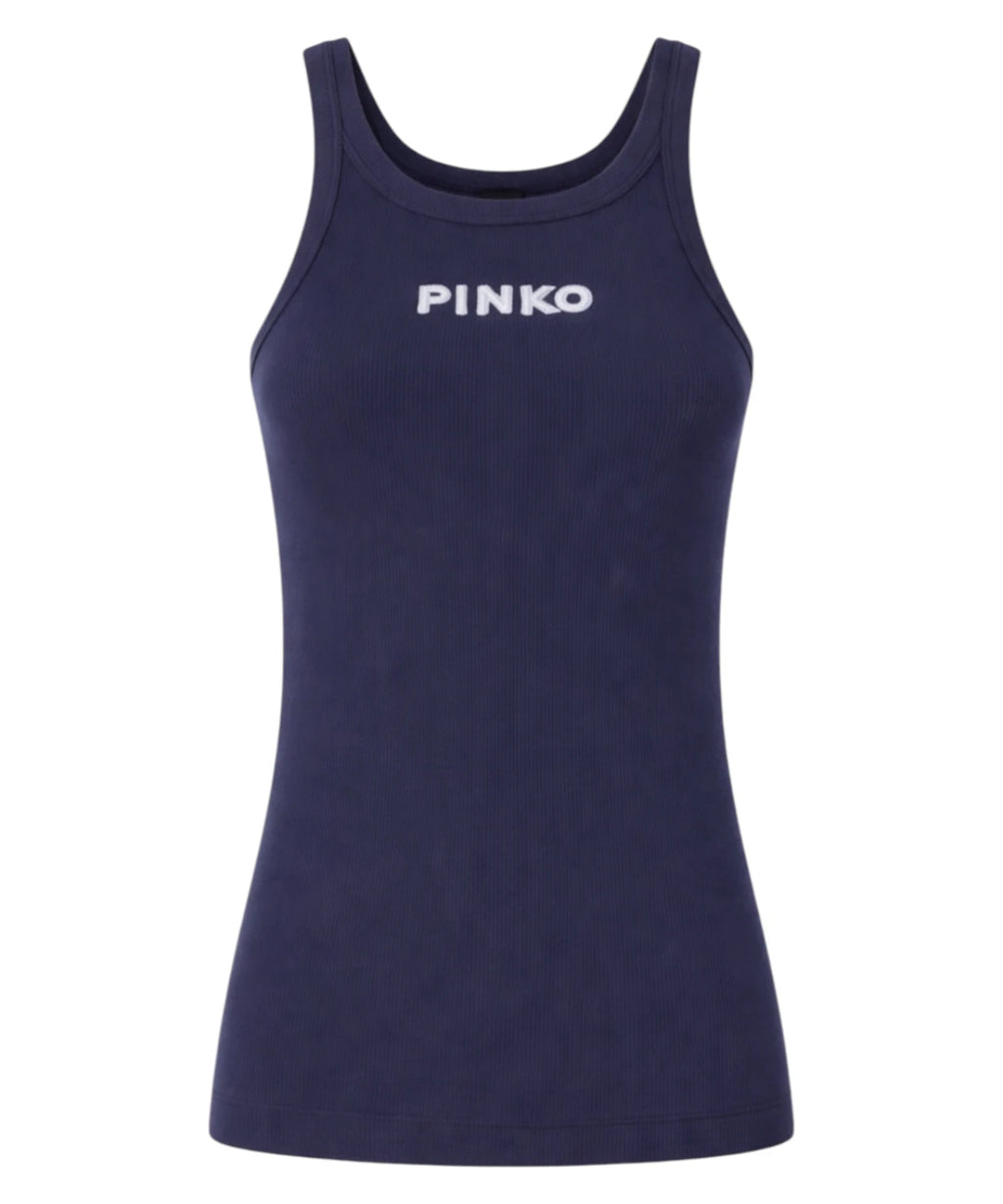 Canotta Pinko Blue Lagoon avec logo élégant