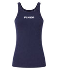 Canotta Pinko Blue Lagoon con logo elegante