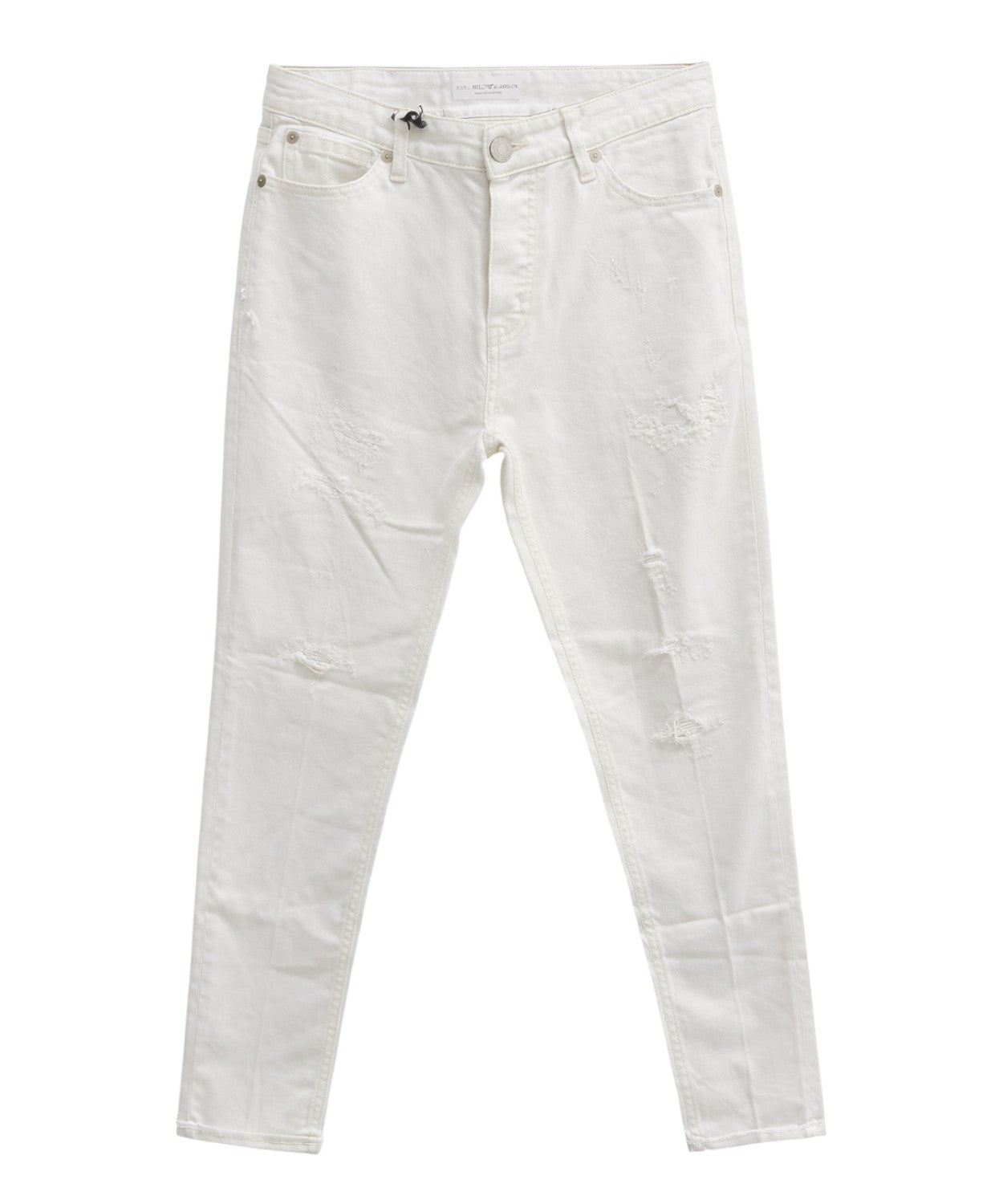 Jeans PT Torino in denim bianco destroyed slim fit