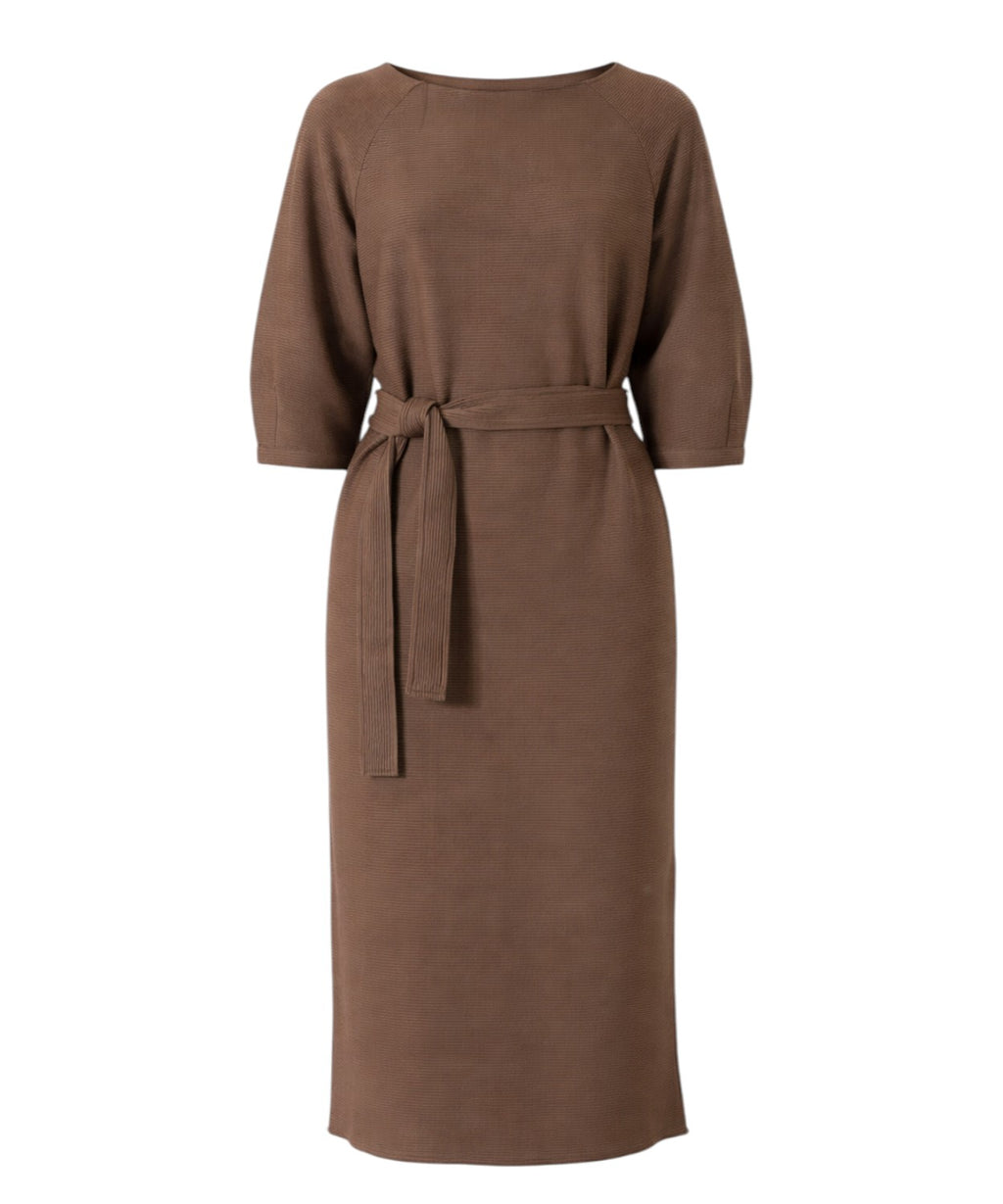 Robe longue femme Max Mara en jersey avec ceinture