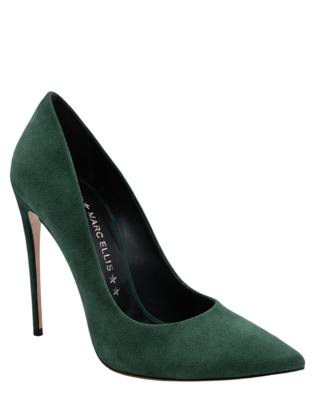 Marc Ellis Décolleté Donna in Camoscio Verde Bottiglia con Tacco Alto