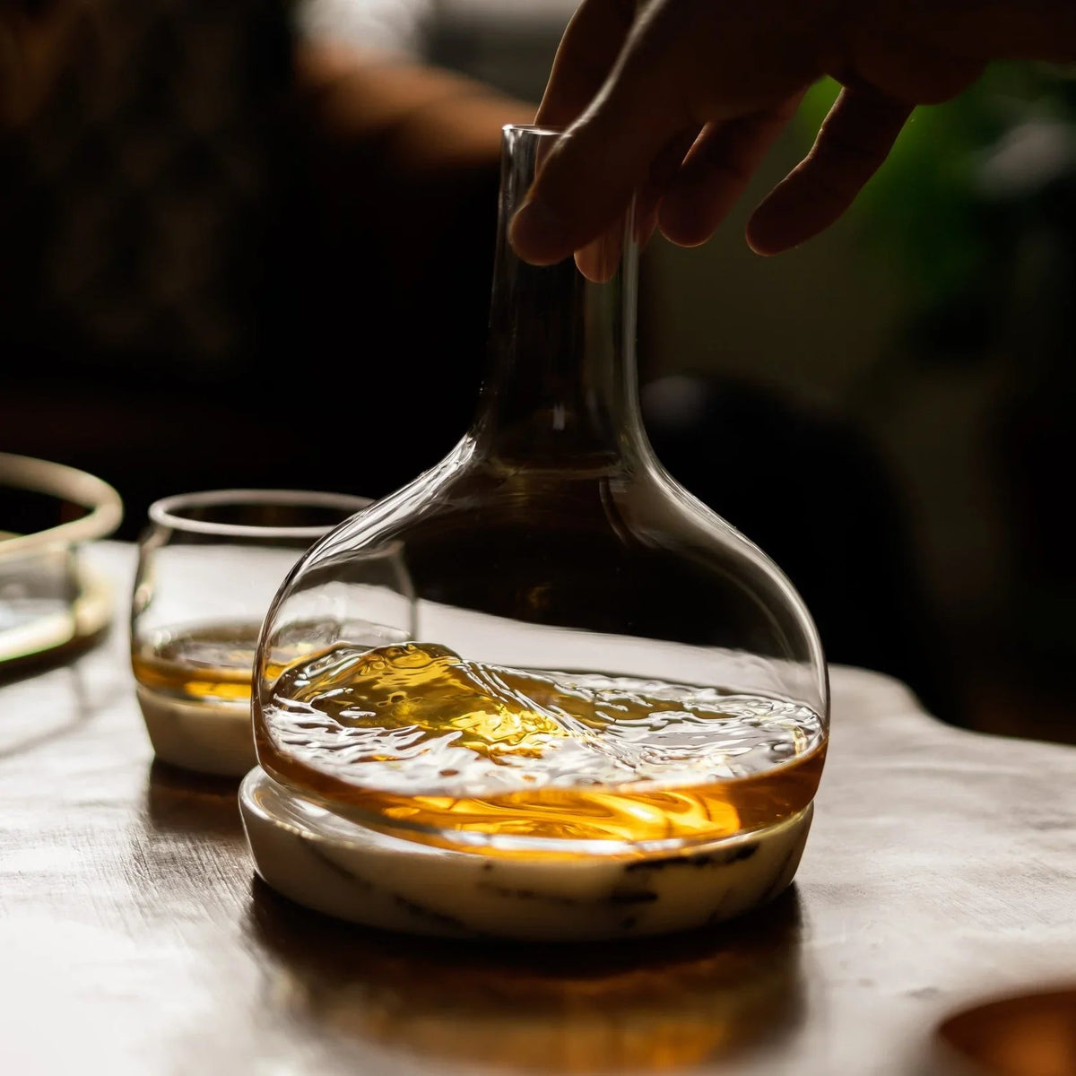 Bicchiere da whisky Chill con base in marmo