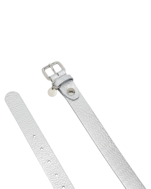 Cintura Donna Pelle Verde 2,5 cm con Fibbia Logata