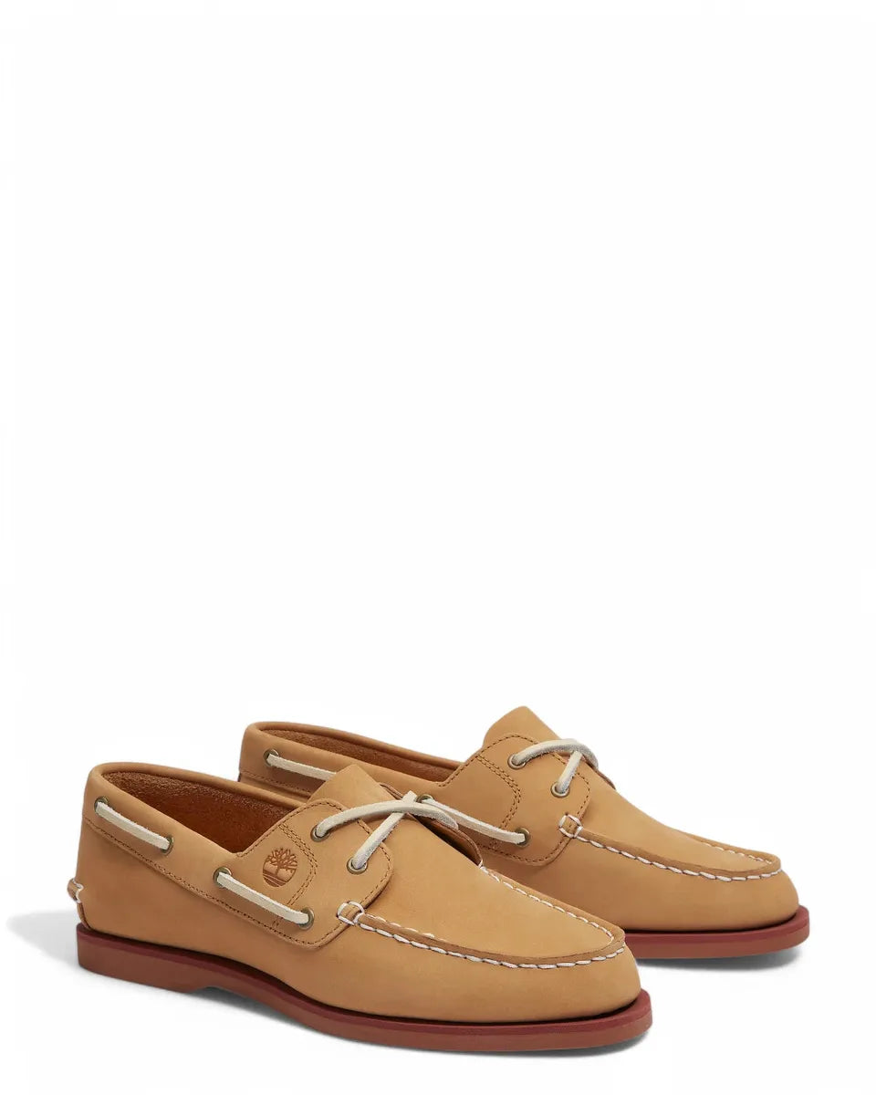 Scarpe da Barca Classic in Pelle Beige-TIMBERLAND-Mocassini-Vittorio Citro Boutique