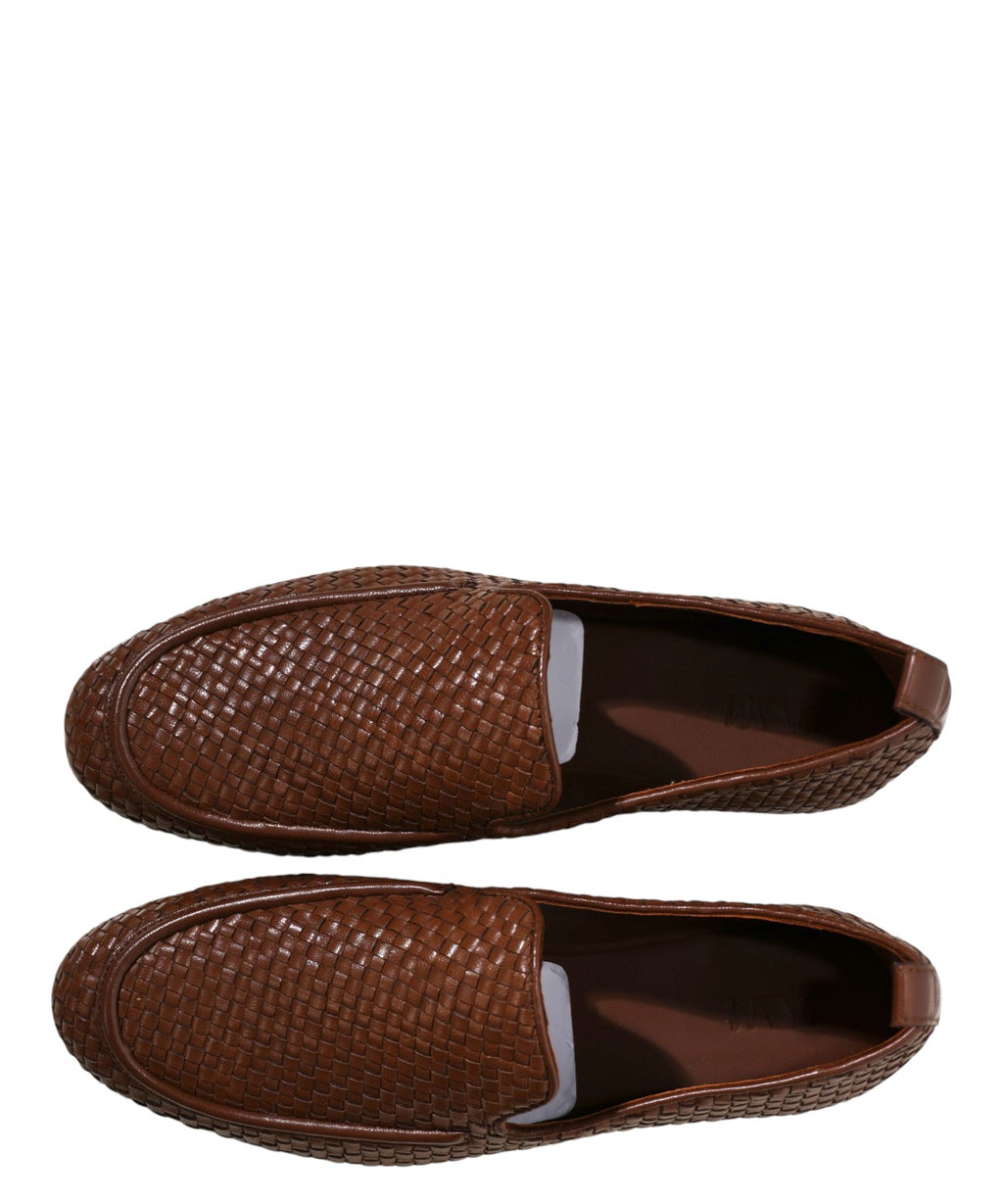 Mocassins Femme Cuir Tressé JVAM