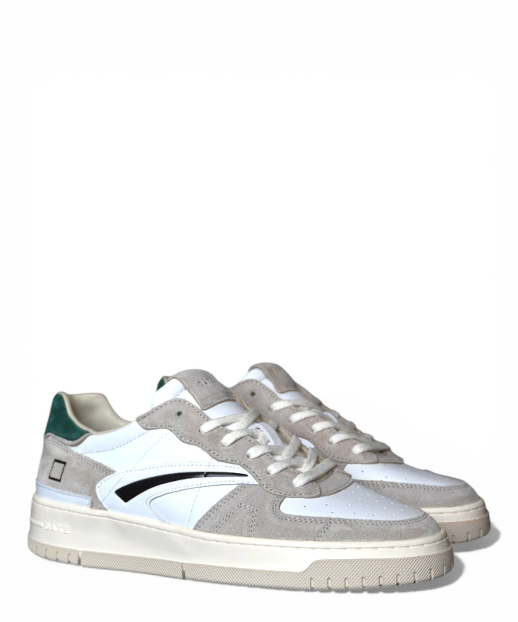 Sneakers D.A.T.E. Torneo Pure Calf BLANC-VERT