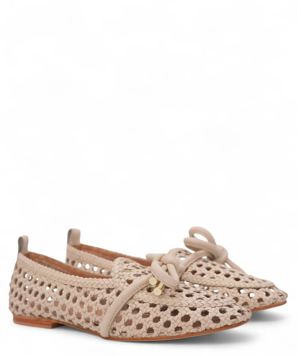 Ballerina in Pelle Intrecciata-Parodi Shoes-Mocassini-Vittorio Citro Boutique