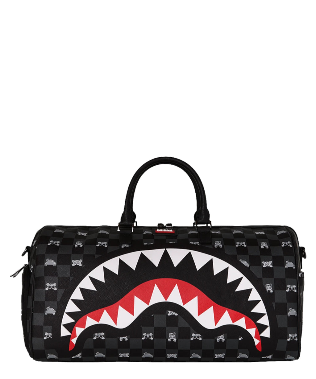 Sac de sport Sprayground Gris Peeking Character Check