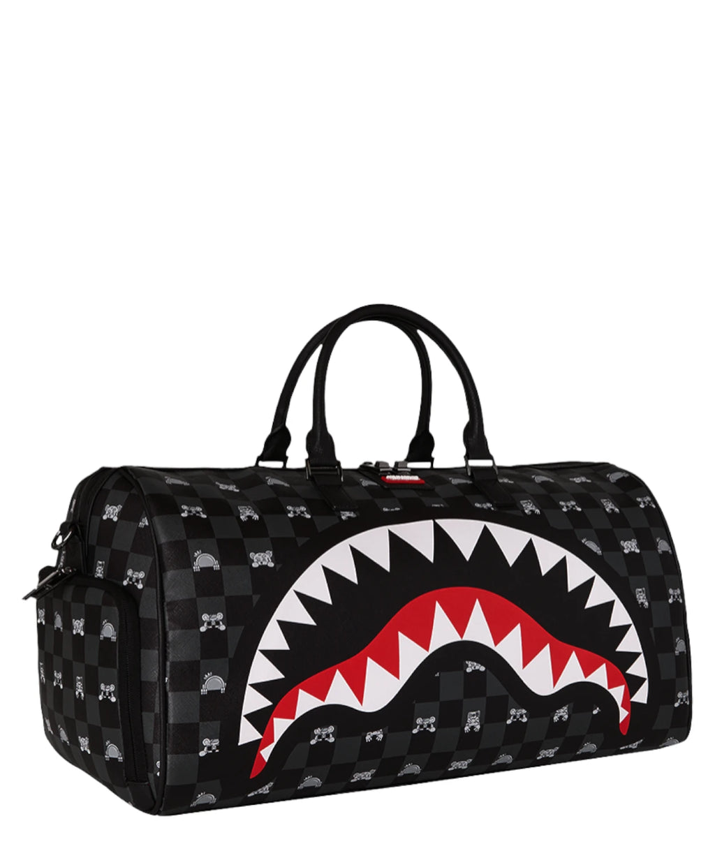 Sac de sport Sprayground Gris Peeking Character Check