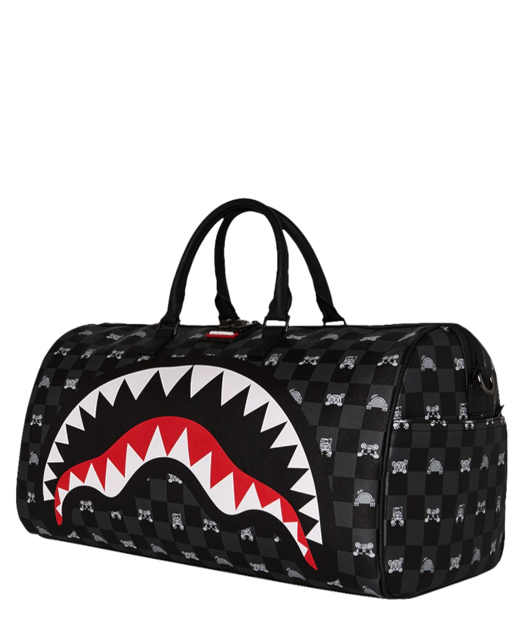 Sac de sport Sprayground Gris Peeking Character Check