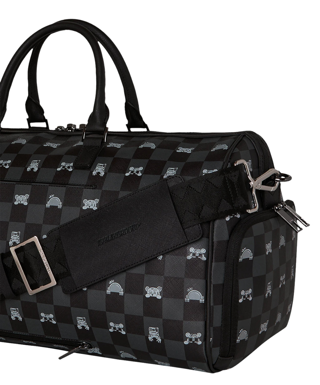Sac de sport Sprayground Gris Peeking Character Check