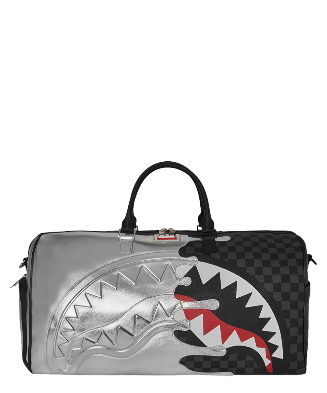 Borsone Sprayground Silver Side Drip Black Check Large