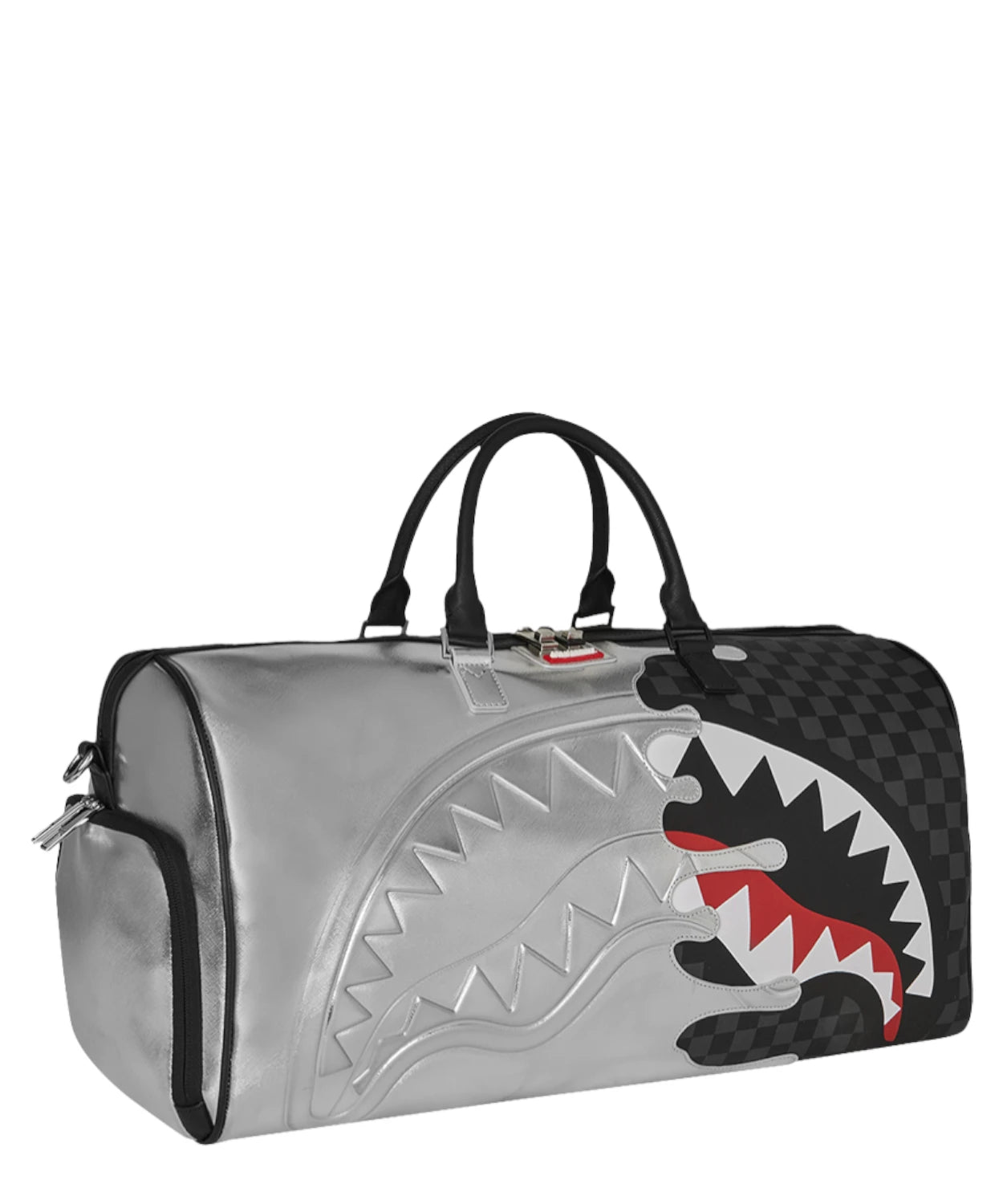 Borsone Sprayground Silver Side Drip Black Check Large