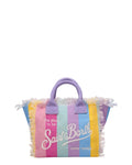 Borsa a mano Colette in tela con stampa a righe-Borse a mano-Mc2 Saint Barth-Vittorio Citro Boutique