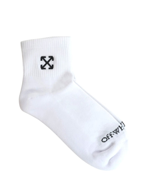 Chaussettes courtes Off White en coton avec logo brodé