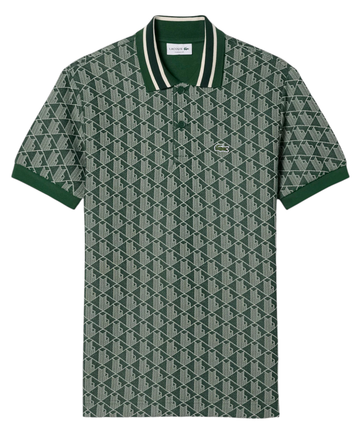Polo Uomo Jacquard Lacoste con Monogramma