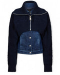 Giubbotto in denim e maglia con zip-Dondup-Giacche-Vittorio Citro Boutique