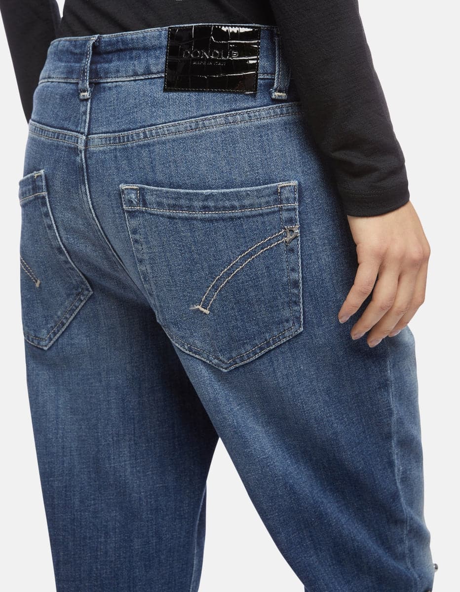 Jeans Koons con piercing-Dondup-Jeans-Vittorio Citro Boutique