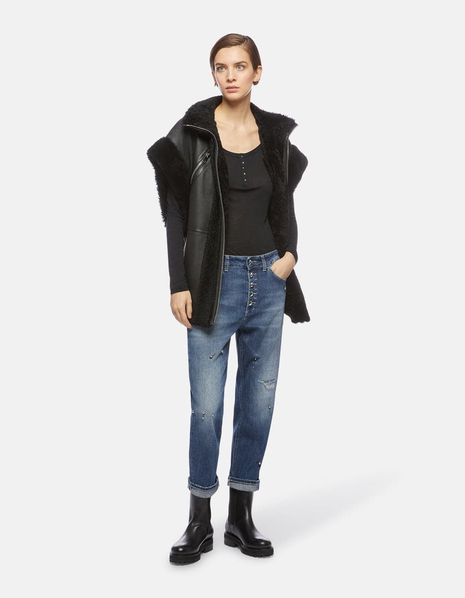 Jeans Koons con piercing-Dondup-Jeans-Vittorio Citro Boutique