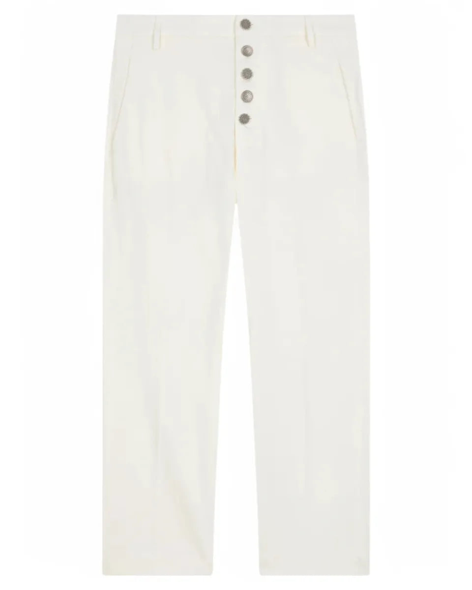 Pantaloni Nima Loose in Gabardina-Dondup-Pantaloni-Vittorio Citro Boutique