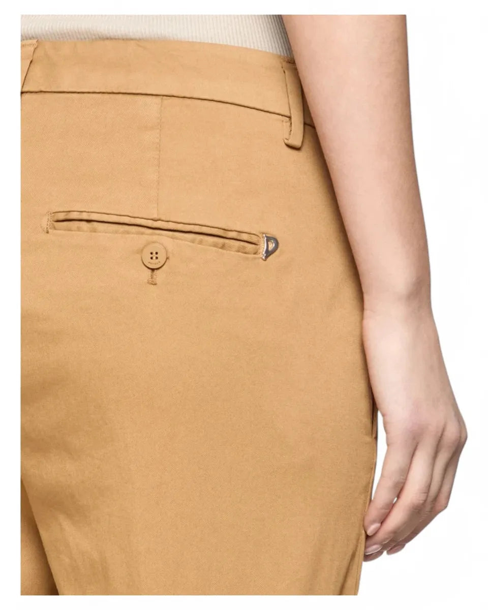 Pantaloni Nima Loose in Gabardina-Dondup-Pantaloni-Vittorio Citro Boutique