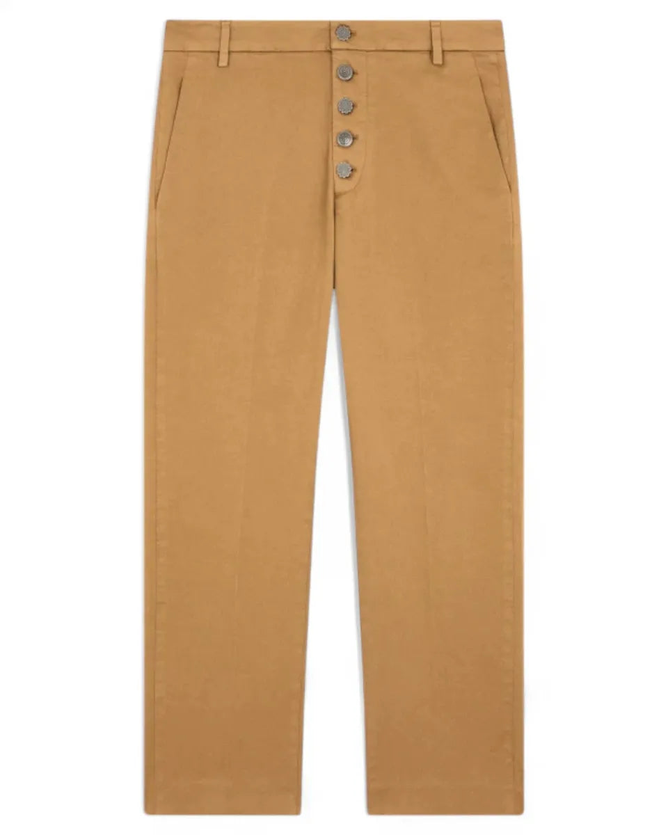 Pantaloni Nima Loose in Gabardina-Dondup-Pantaloni-Vittorio Citro Boutique