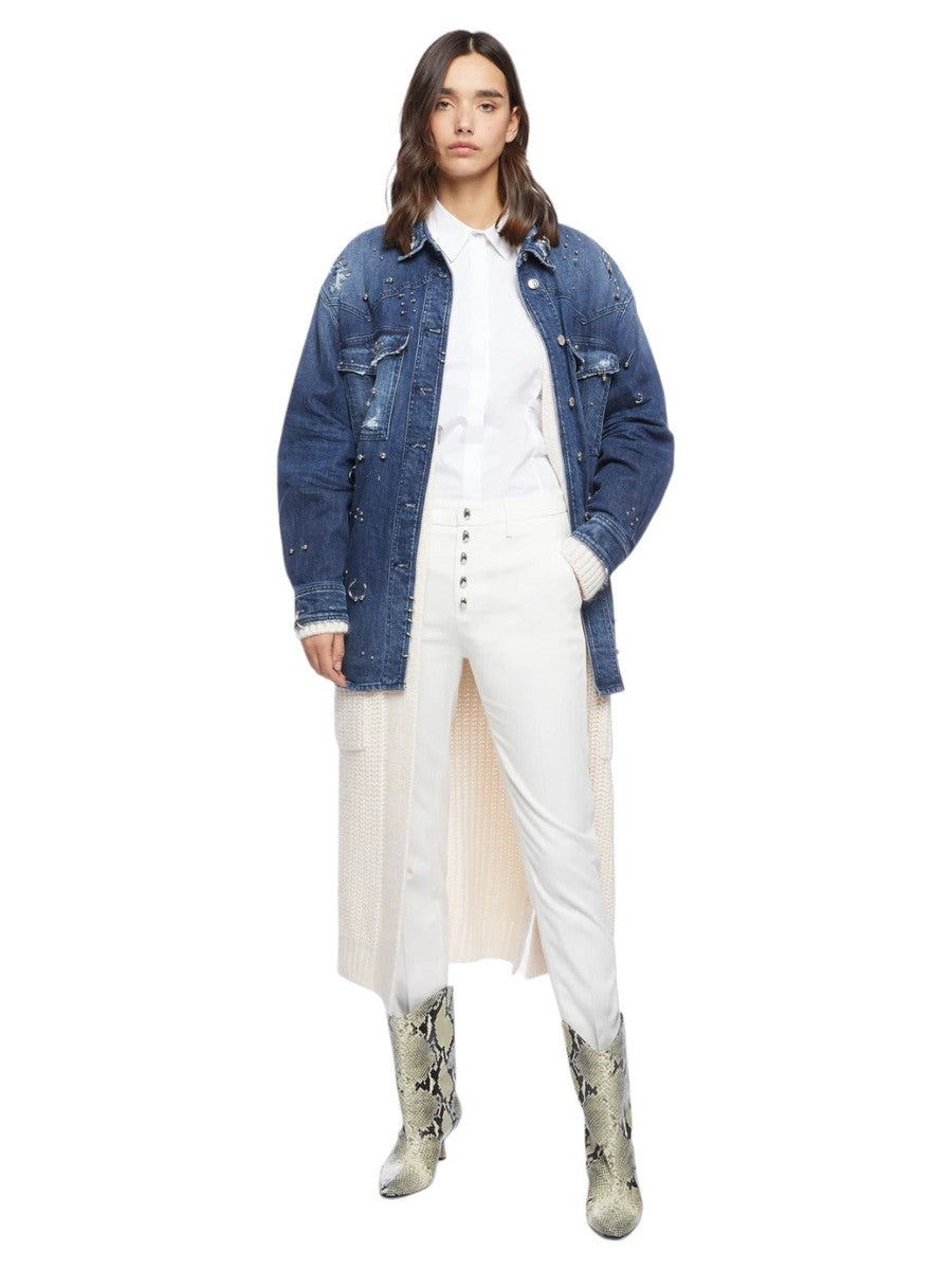 Pantaloni Carmen slim in cotone-Dondup-Pantaloni-Vittorio Citro Boutique