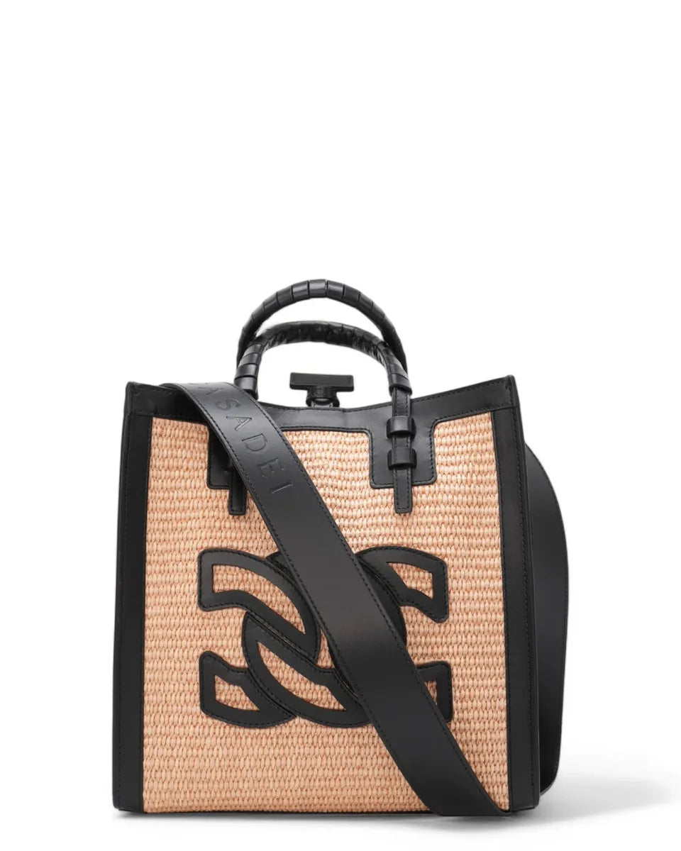 Borsa Casadei Beaurivage Mini Tote in Rafìa-Casadei-Borse a mano-Vittorio Citro Boutique