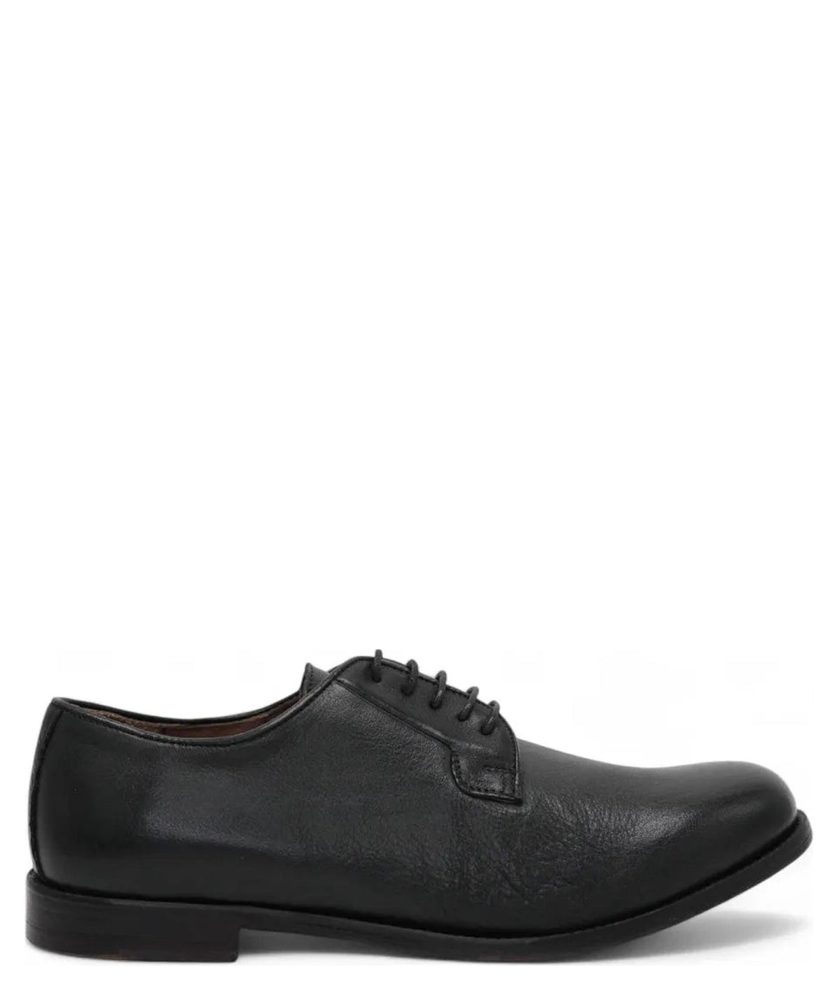 Scarpe Stringate in Pelle di Bufalo nero con Fondo in Cuoio-Nicol Sadler-Stringate-Vittorio Citro Boutique