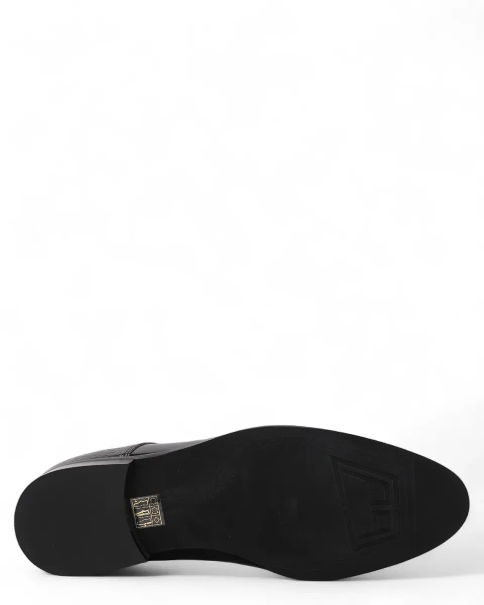 Scarpe Nero Armenia con Tomaia Lucida-CARLO PIGNATELLI-Stringate-Vittorio Citro Boutique