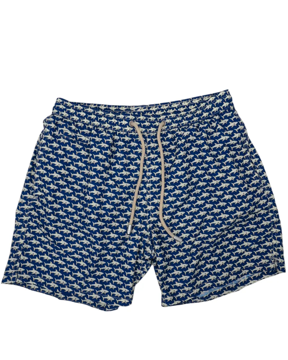 Costume Lighting in tessuto leggero con stampa squali-Mc2 Saint Barth-Costumi da bagno-Vittorio Citro Boutique