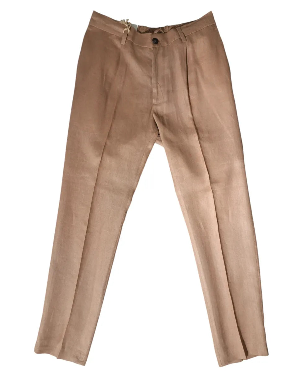 Pantaloni Denny in Lino Made in Italy-Michael Coal-Pantaloni-Vittorio Citro Boutique