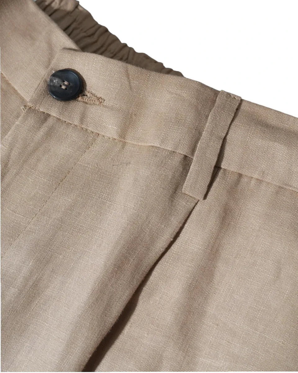 Pantaloni Denny in Lino Made in Italy-Michael Coal-Pantaloni-Vittorio Citro Boutique