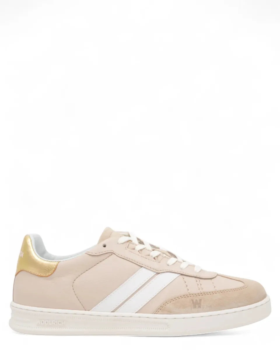 Sneakers Beige in Camoscio e Seta-Woolrich-Sneakers-Vittorio Citro Boutique
