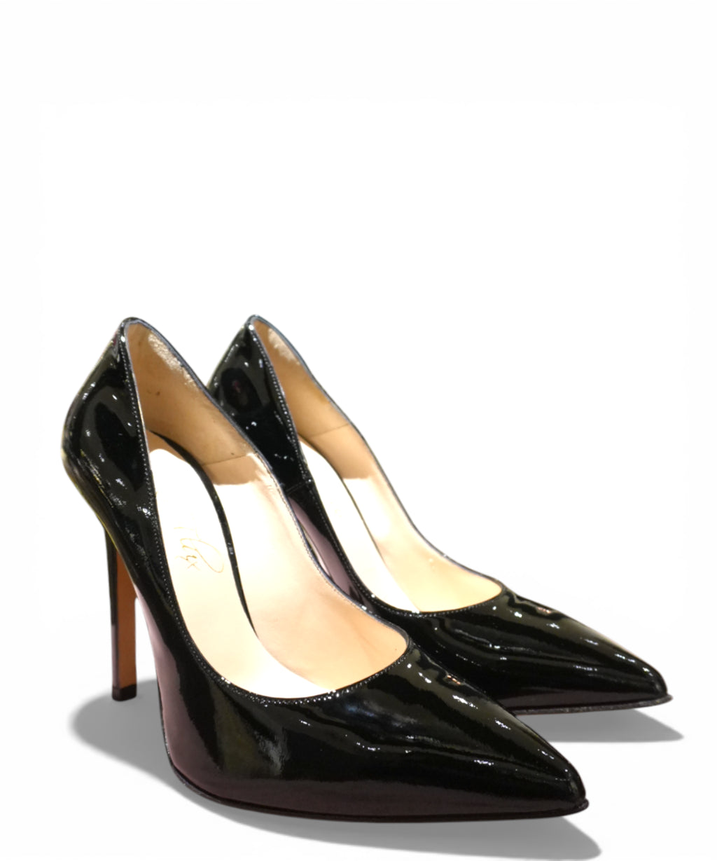 Escarpin femme cuir verni talon 9 cm Giusy Flux