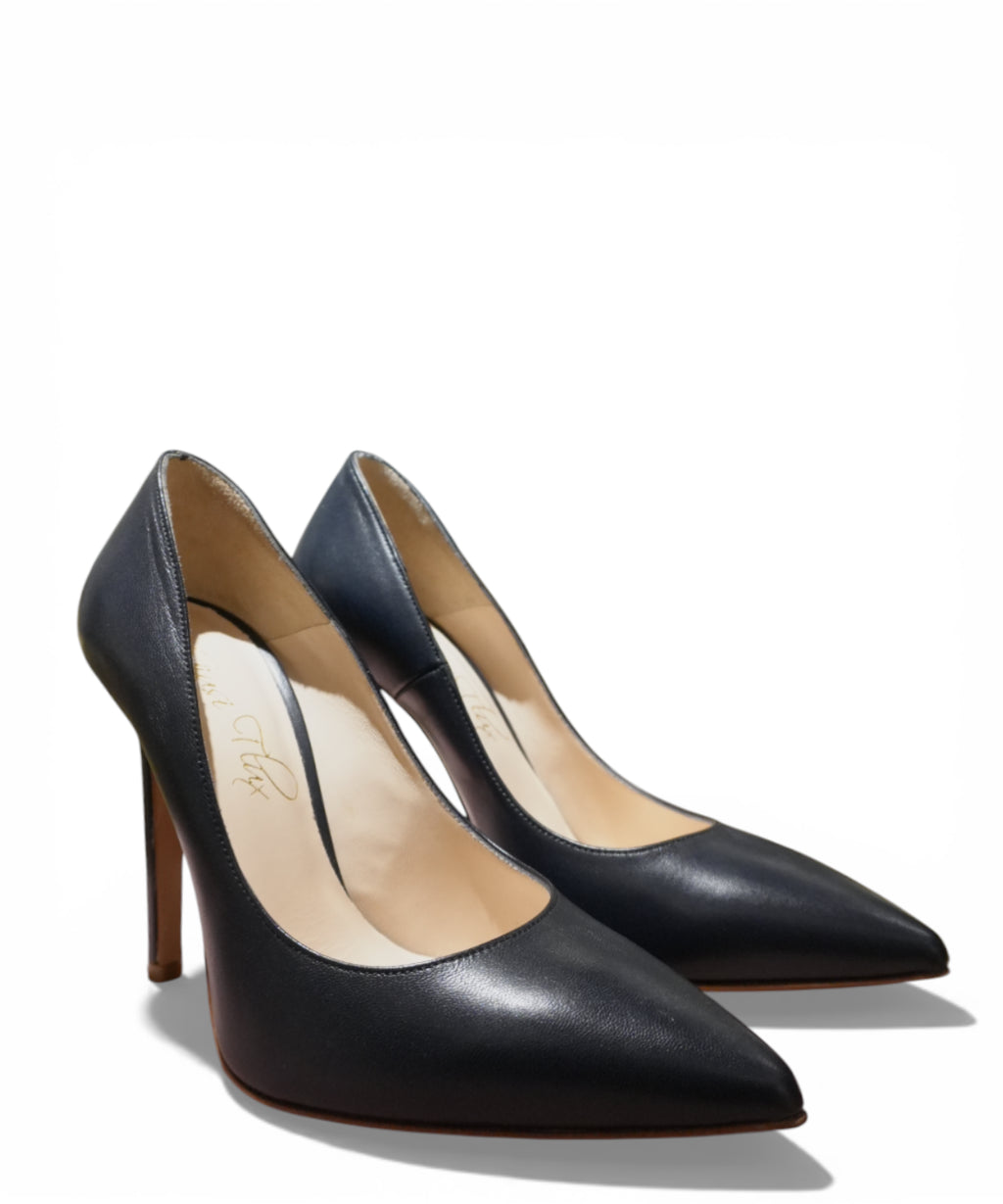 Escarpins Giusy Flux en cuir nappa pour femme, talon 9 cm