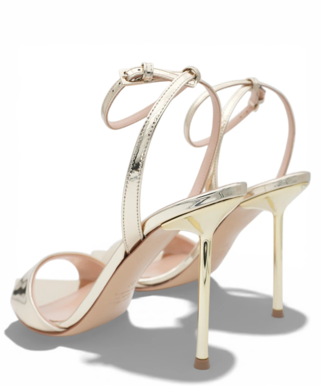 Sandali Platino Specchiato Ninalilou con Cinturino